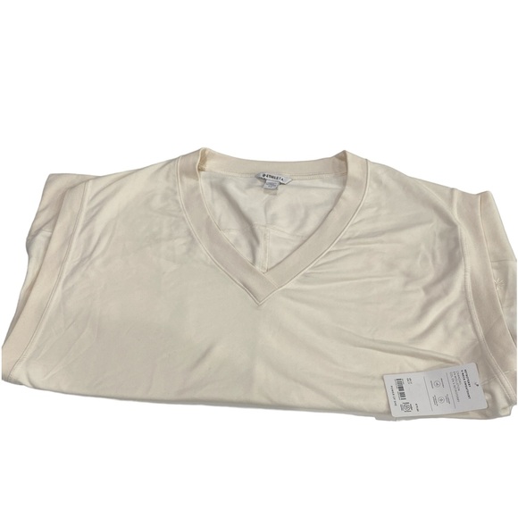 Athleta Retroterry V-Neck Sweatshirt in Magnolia White  NWT - Picture 4 of 8